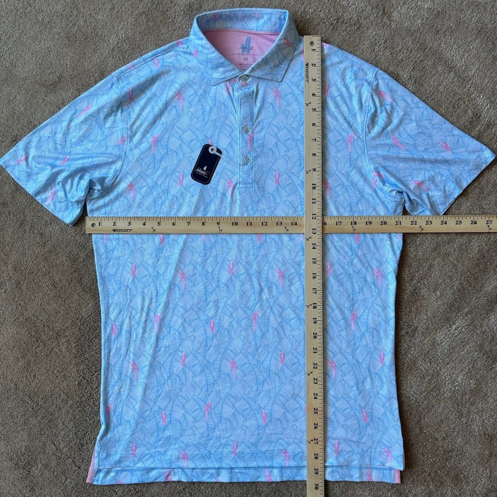 NWT Johnnie-O Featherweight Polo - Birds of paradise print